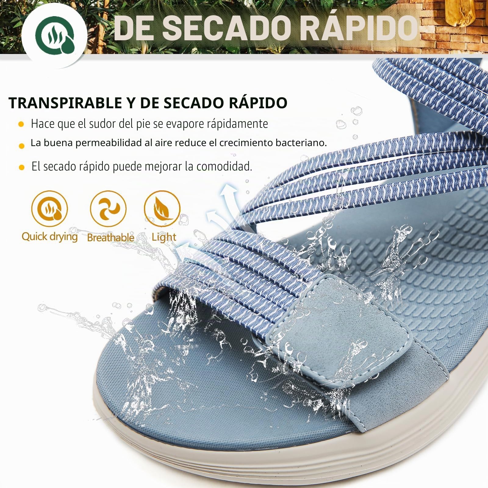 Sandalias Ortopedicas Mujer Verano Moda Comodas Sandalias 36-42EU