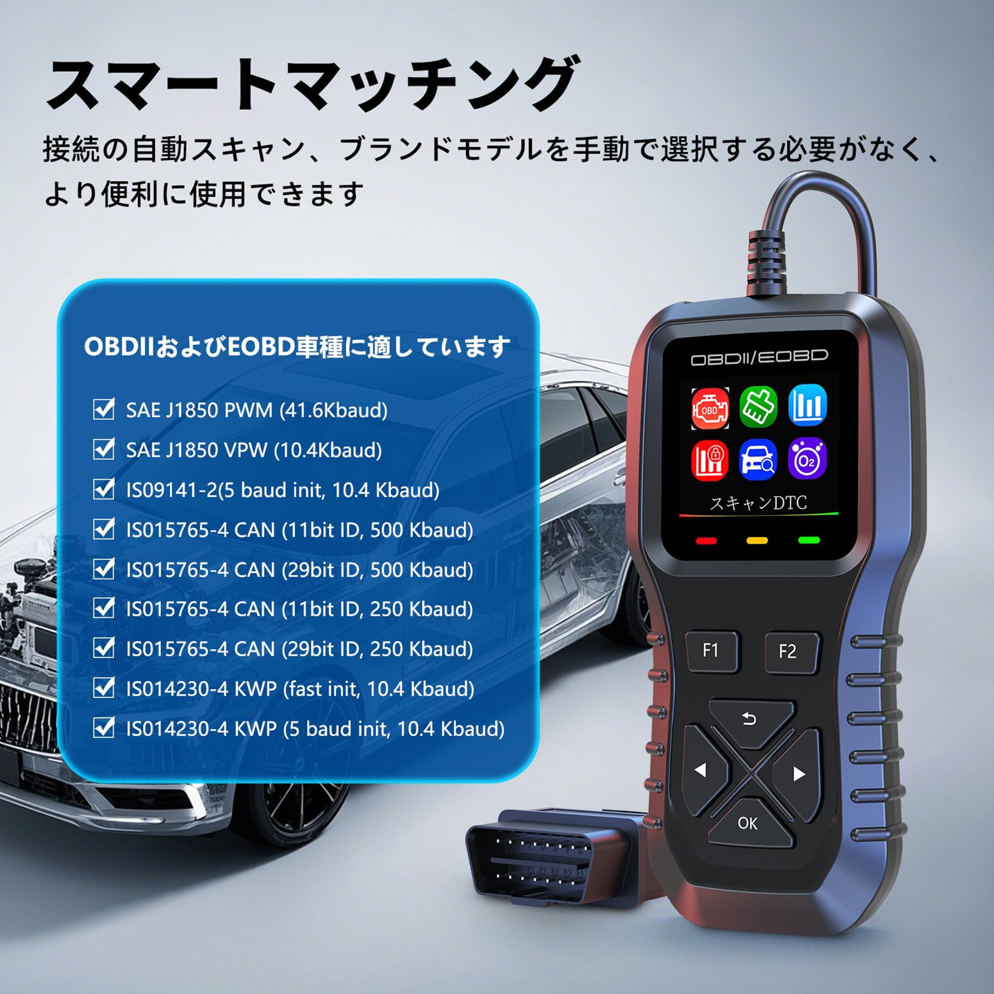 iconoscope357様　確認用 Amazon.co.jp: KRGNPLE obd2 診断機 自動車故障診断器 YM119