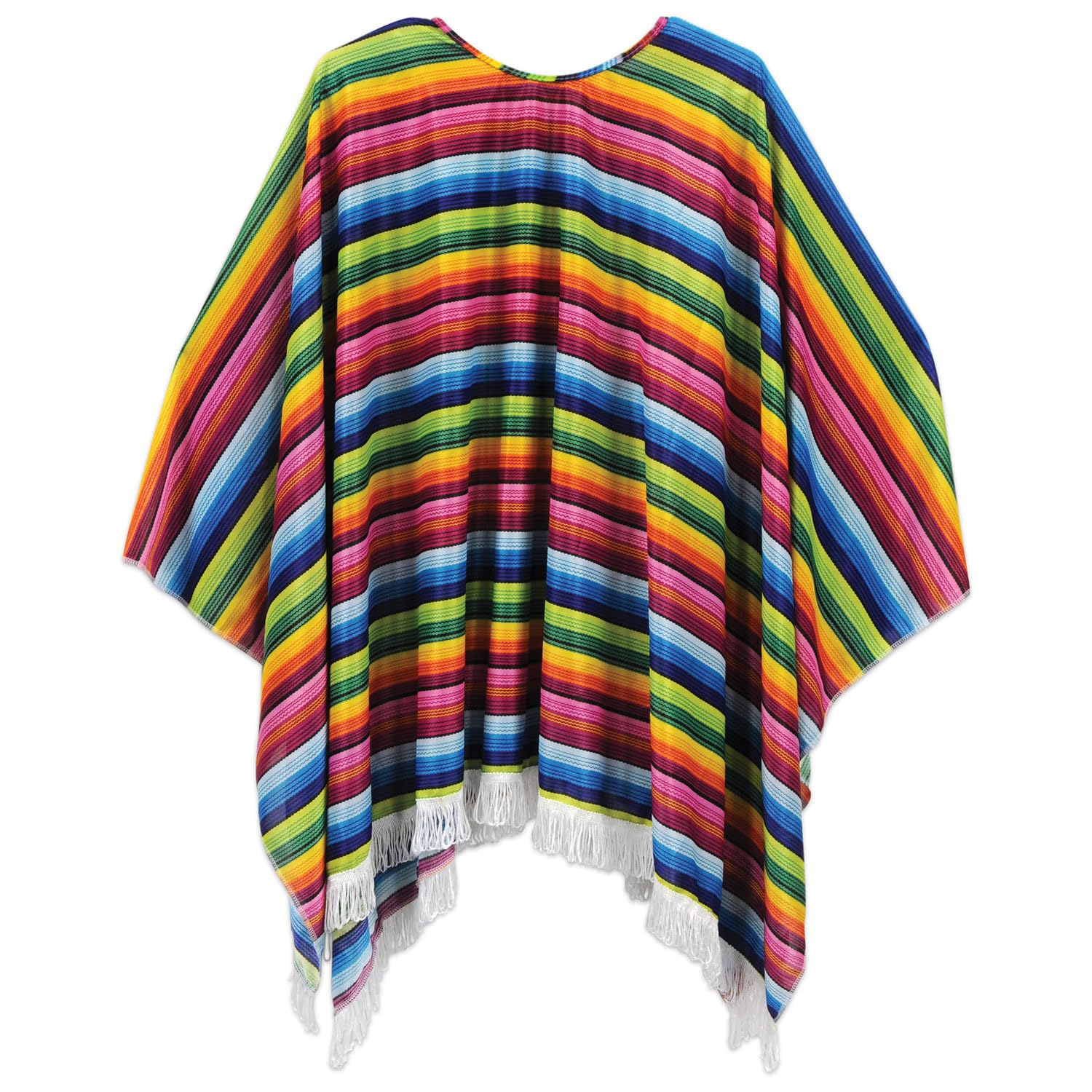 Beistle Fiesta-Kostüm-Set – Spanischer Hut aus Filz und bunter Serape-Poncho, lebendiges Verkleidungsset für Partys, Festivals, Paraden, Cinco de Mayo Feiern und kulturelle mexikanische