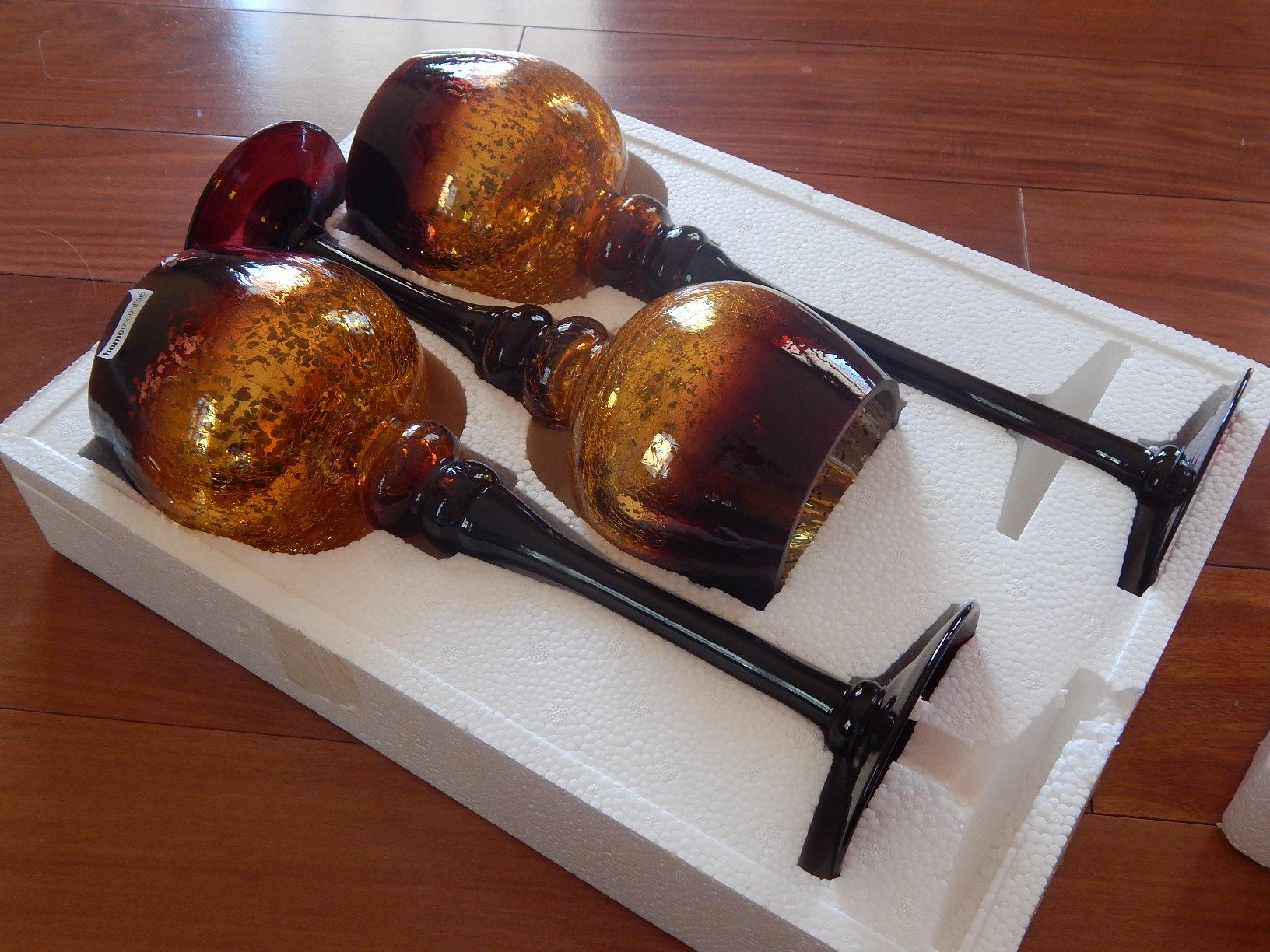 Home Essentials Mercury Chocolate Hurricanes Candle Holders