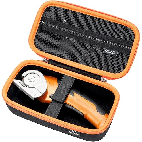 RAIACE Hard Storage Case Compatible with WORX WX082L/ WX081L ZipSnip Cordless Electric Scissors, Protective Carrying Bag. (case only)-Black