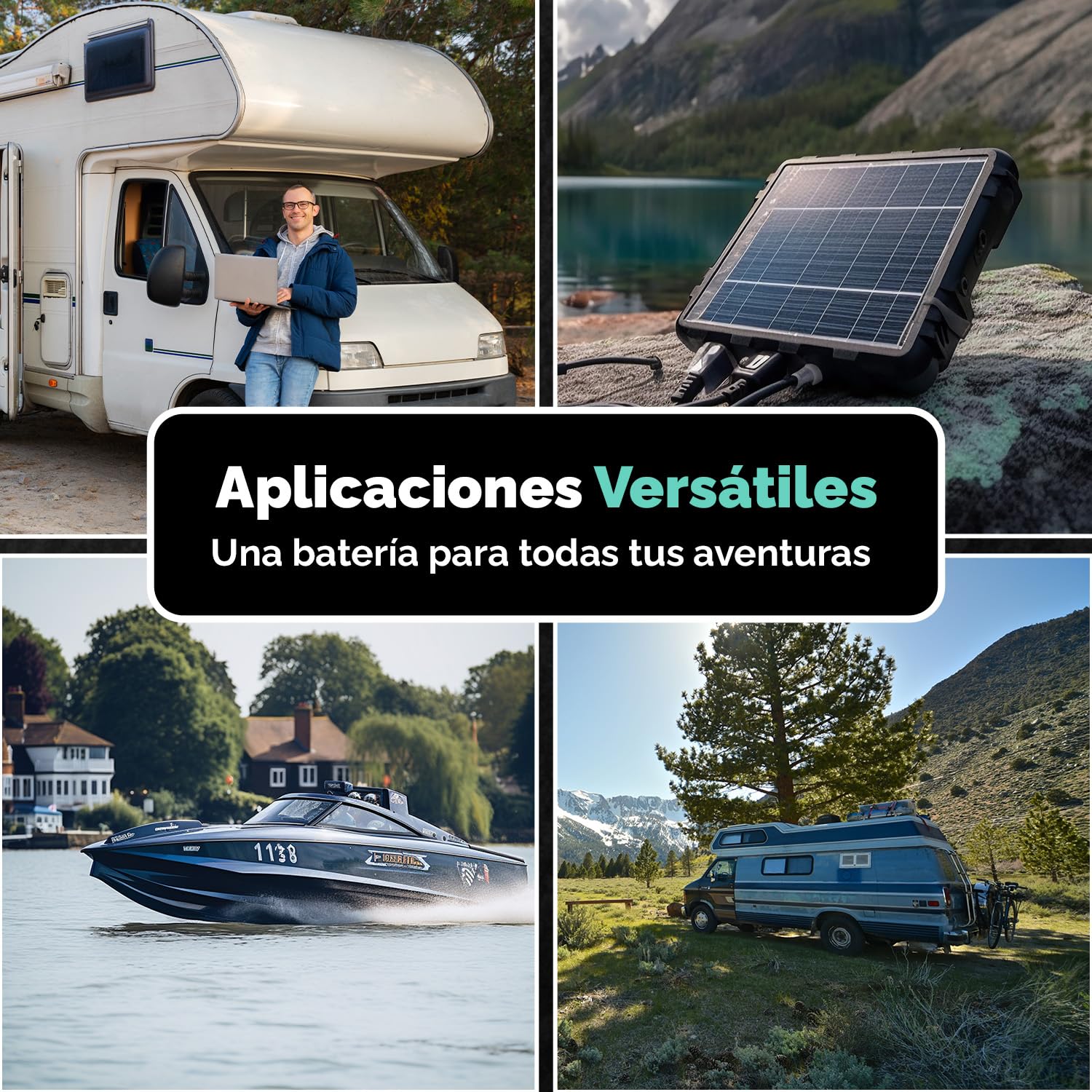 Elektronicx 12 V 80 Ah Batería de Gel – Batería de ciclo profundo sin mantenimiento, ideal para autocaravanas, barcos, aplicaciones solares, camping y sistemas de energía fuera de la red.