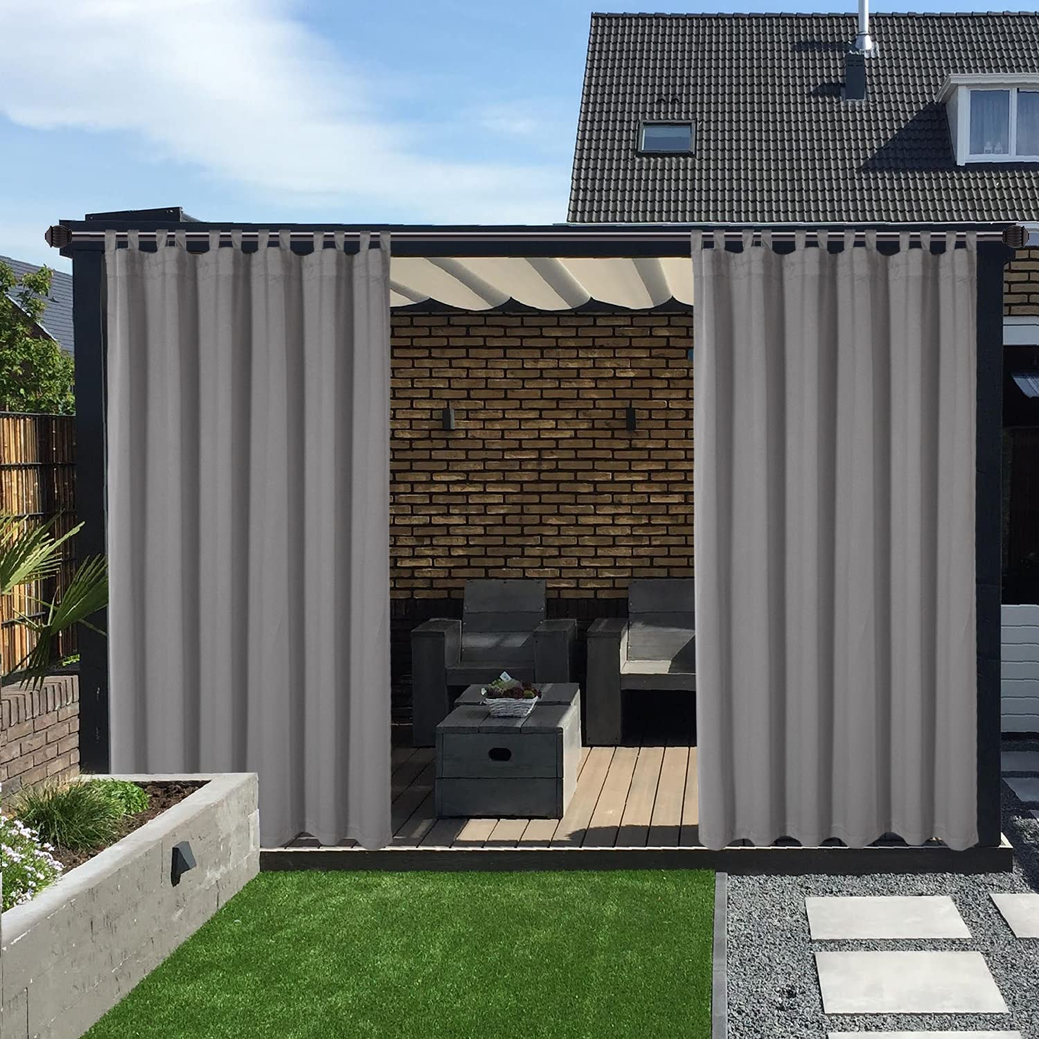 Photo 1 of LORDTEX Waterproof Outdoor Curtains - 100"W x 108"L (2 Panels)