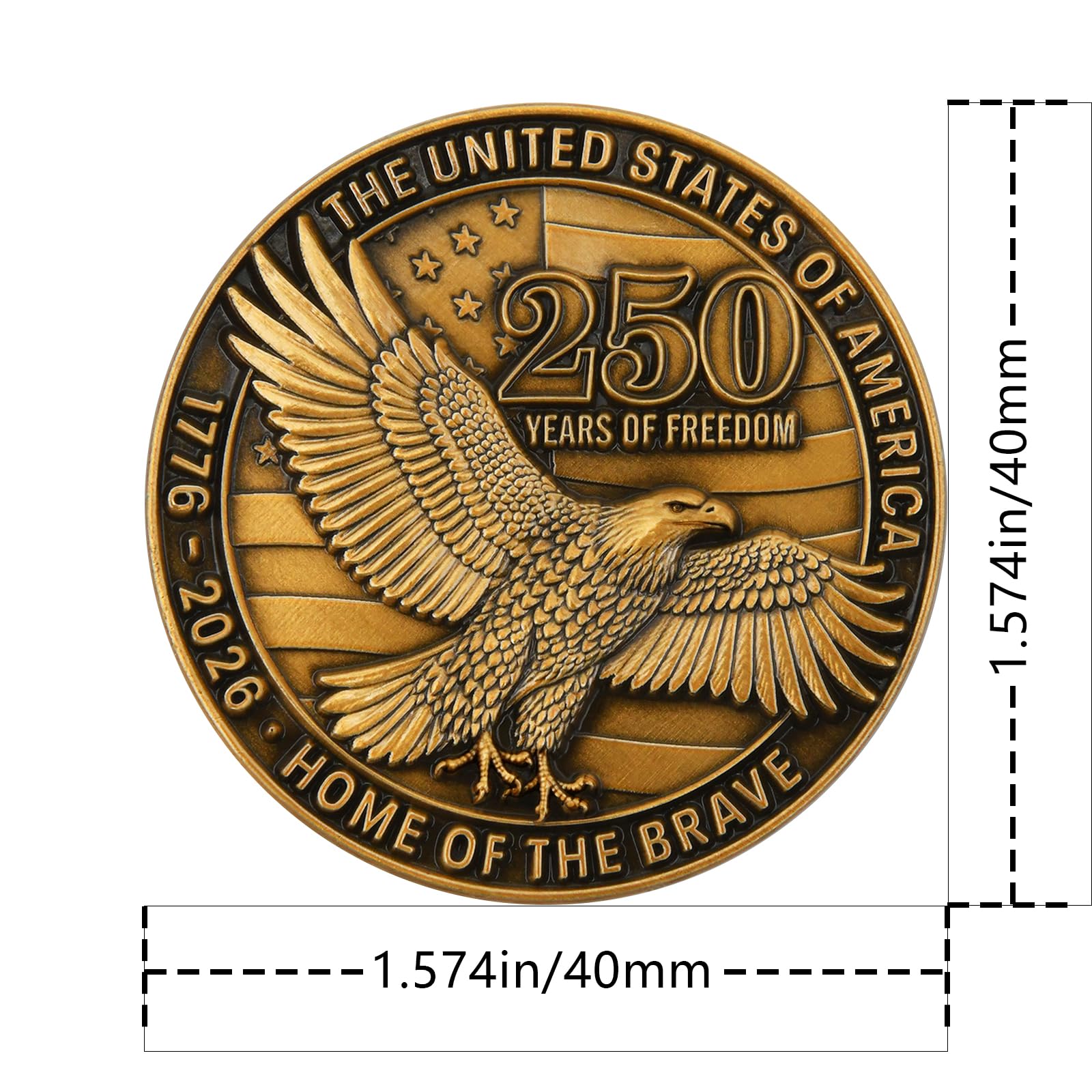 Amazon.com: USA 250th Anniversary Commemorative Zinc Alloy Coin