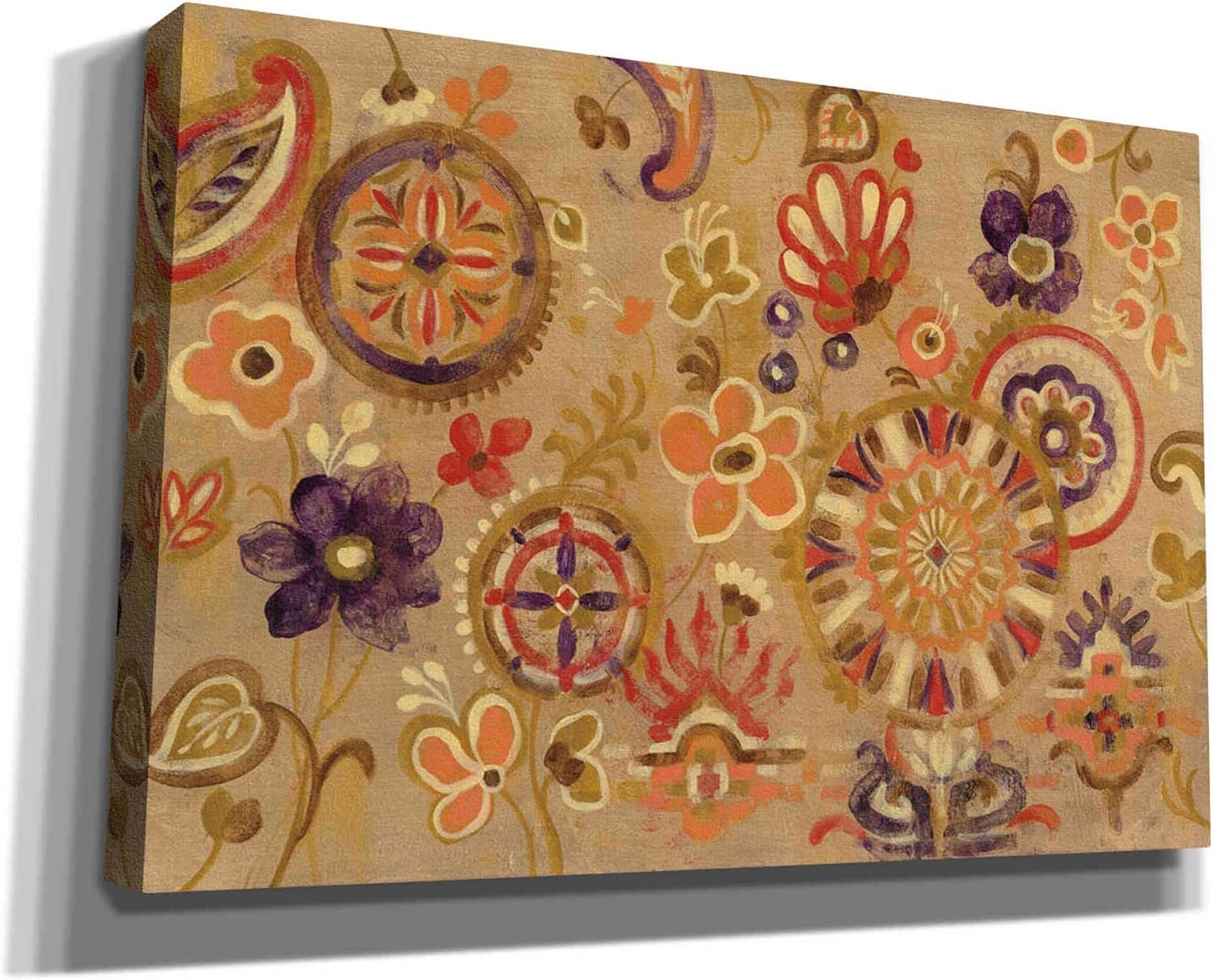 Epic Graffiti 'Oriental Screen' by Silvia Vassileva, Canvas Wall Art, 18"x12"