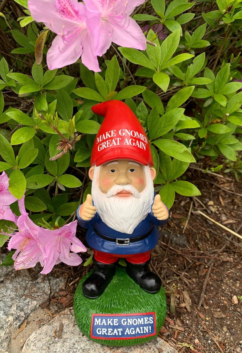 Gnometastic Make Gnomes Great Again Garden Gnome Statue, 9.5 Inches - Funny Garden Gnomes Outdoor Decorations for Yard and Lawn Ornament, Naughty Gnomes for Home Decor