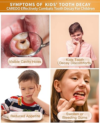 Miniatura 4 de Pasta de dientes para niños para reparación de caries, pasta de dientes hidroxiapatita que invierte la caries dental y sabor afrutado para niños,