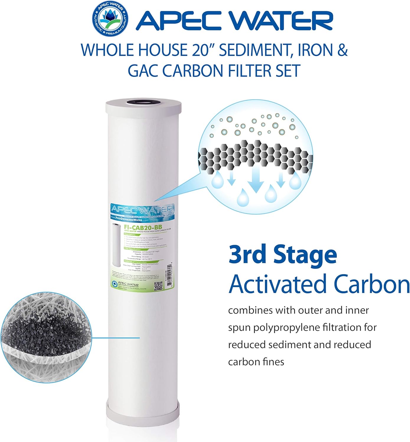 Flаѕh Sаlе APEC Water Systems FILTER-SET-CB3-20BB 20 Whole House Sediment, Iron and Carbon Replacement Filter Set 🛒 Flаѕh Sаlе APEC Water Systems FILTER-SET-CB3-20BB 20 Whole House Sediment, Iron and Carbon Replacement Filter Set