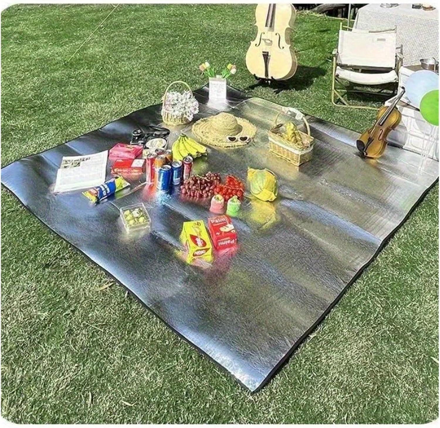 Aluminium Sleeping Mat Portable and Foldable Outdoor Picnic Mat & Tent Mat,Suitable for Picnics,Camping,Picnic Mat Outdoor Tent Mat