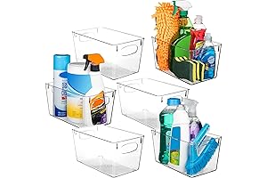 ClearSpace Clear Plastic Storage Bins - Ultimate Kitchen Cabinet, Pantry, and Fridge Organization Solution