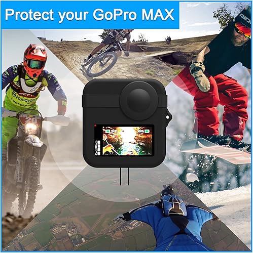 Miniatura 6 de Funda de silicona suave para GoPro MAX 360 Funda protectora de silicona completa Kit de accesorios