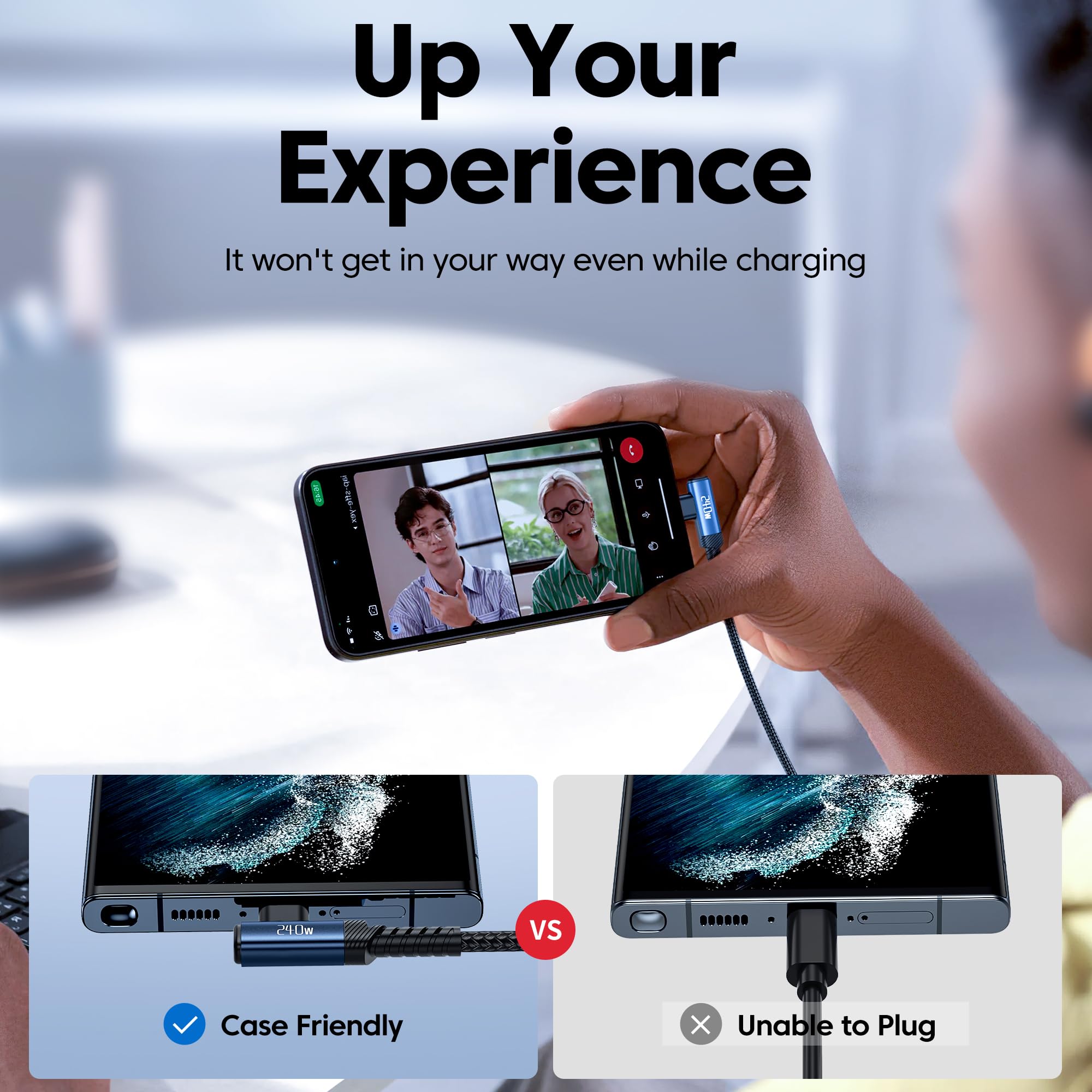 Toocki Câble USB C Vers USB C, 100W Charge Rapide PD Avec LED Dynamique