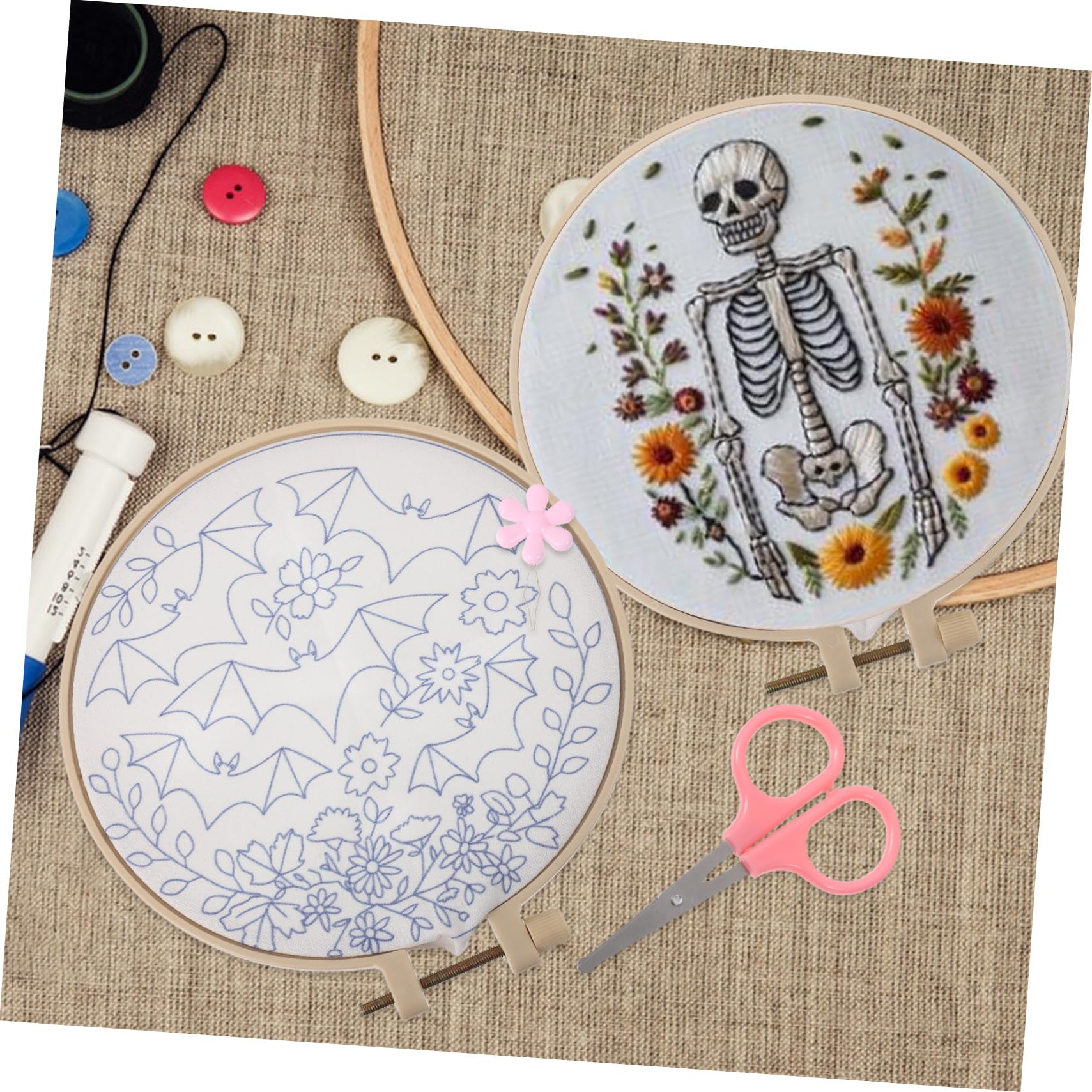 jojofuny Kits De Bordado Con Patrón Muestrario De Puntadas Kit Para Principiantes Telas Para Bordar Para Principiantes Adultos Manualidades De