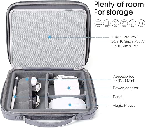 Miniatura 5 de Smatree Funda rígida para iPad de 8.3 a 11 pulgadas para iPad Pro 2022 de 11 pulgadas, iPad Air 2022 de 10.9 pulgadas, bolsa de manga para iPad