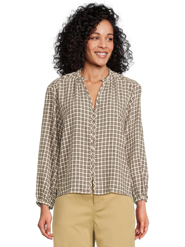 Brown L.L.Bean Signature Portland Popover Shirt
