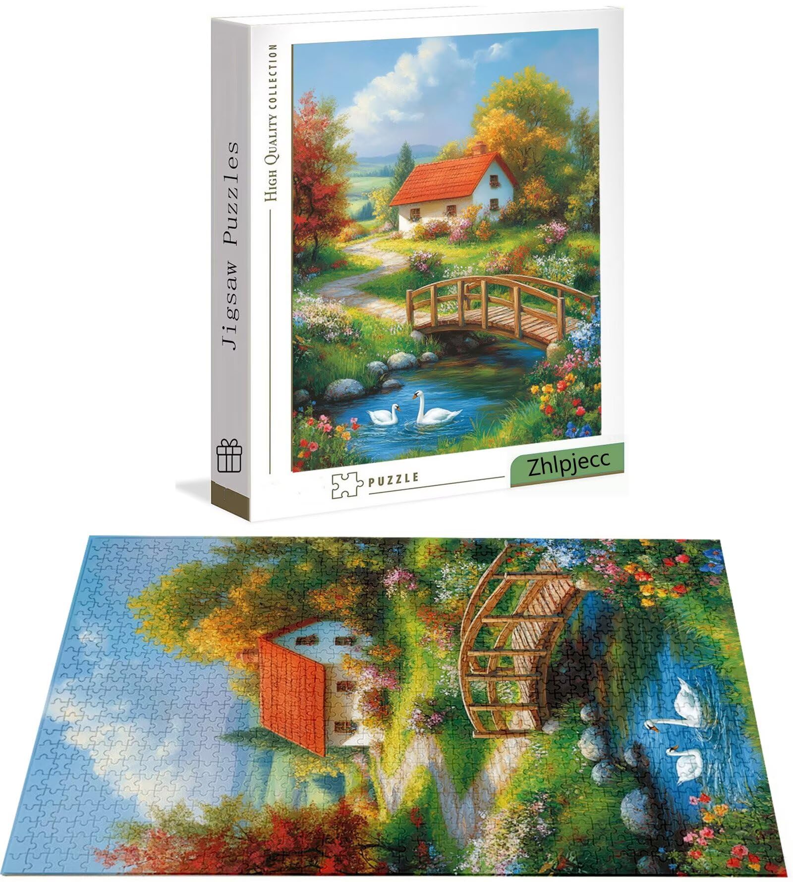 Puzzle 4000 Piezas Cabina, Puzzle Paisaje con Caja para Adultos, 141x87 cm, DIY 4000 Piezas Rompecabezas Madera para Adultos, Rompecabezas Desafiante para Decoracion Hogar y Pared, Regalo Mujer H-7758