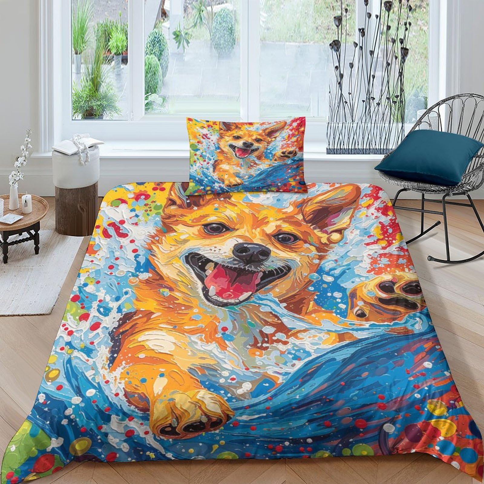 Housse de couette respirante chien pour stopper la transpiration nocturne enfant