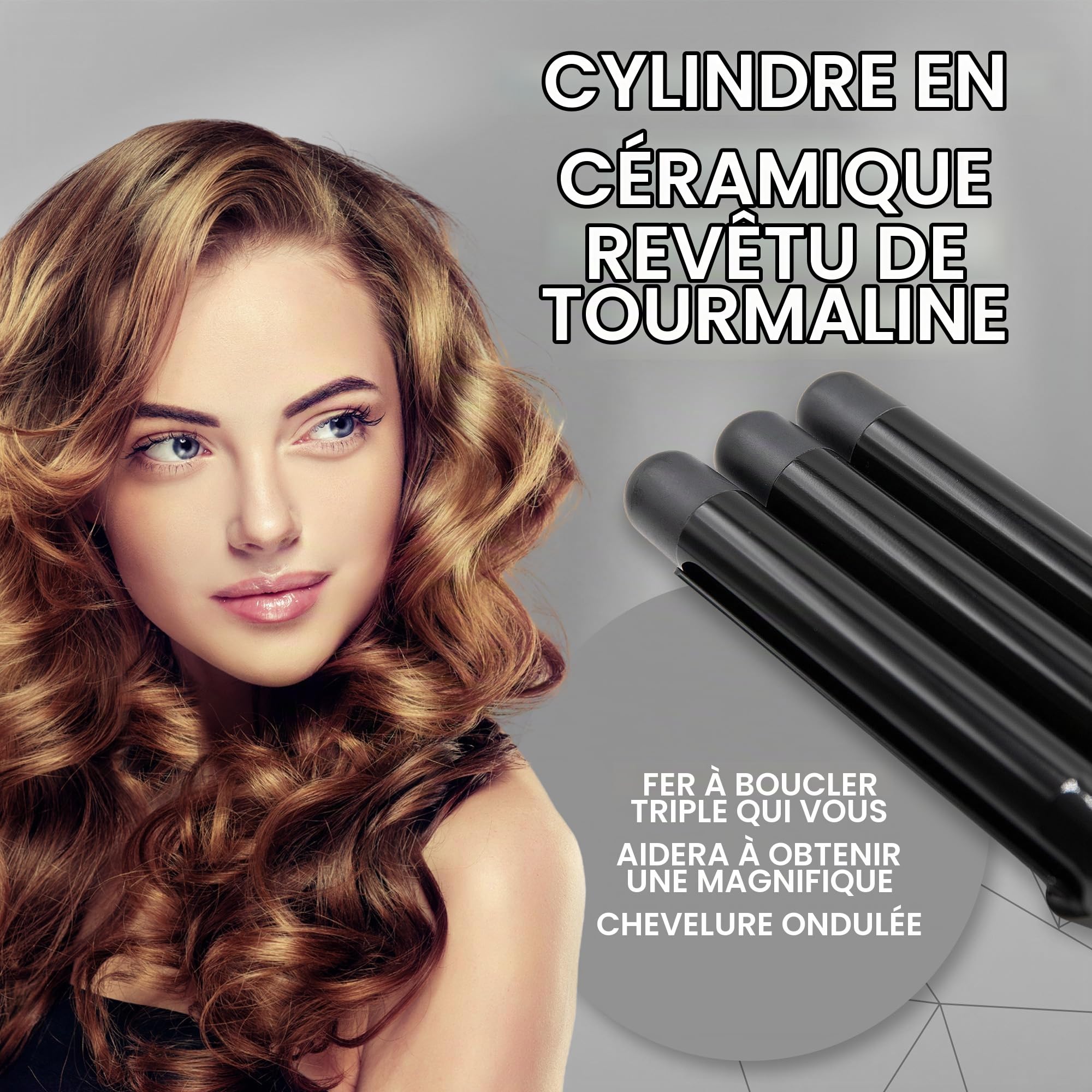 Corioliss Boucleur à Cheveux | Fer à Boucler 3 Têtes | Onduler et Friser 25 mm Triple Waver