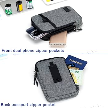 Amazon.com: KIWIFOTOS Travel Cell Phone Pouch, Dual Phone Holster