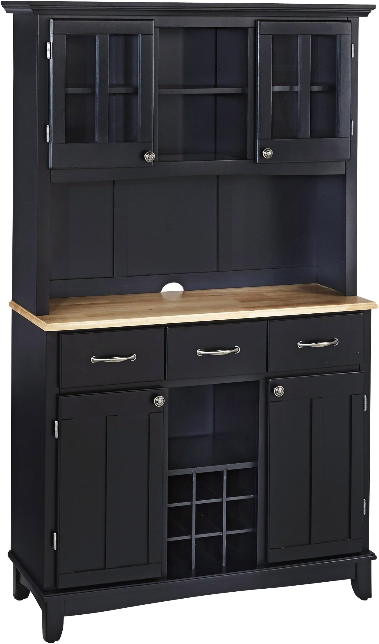homestyles Server sideboards-buffets-credenzas, Hutch, Black