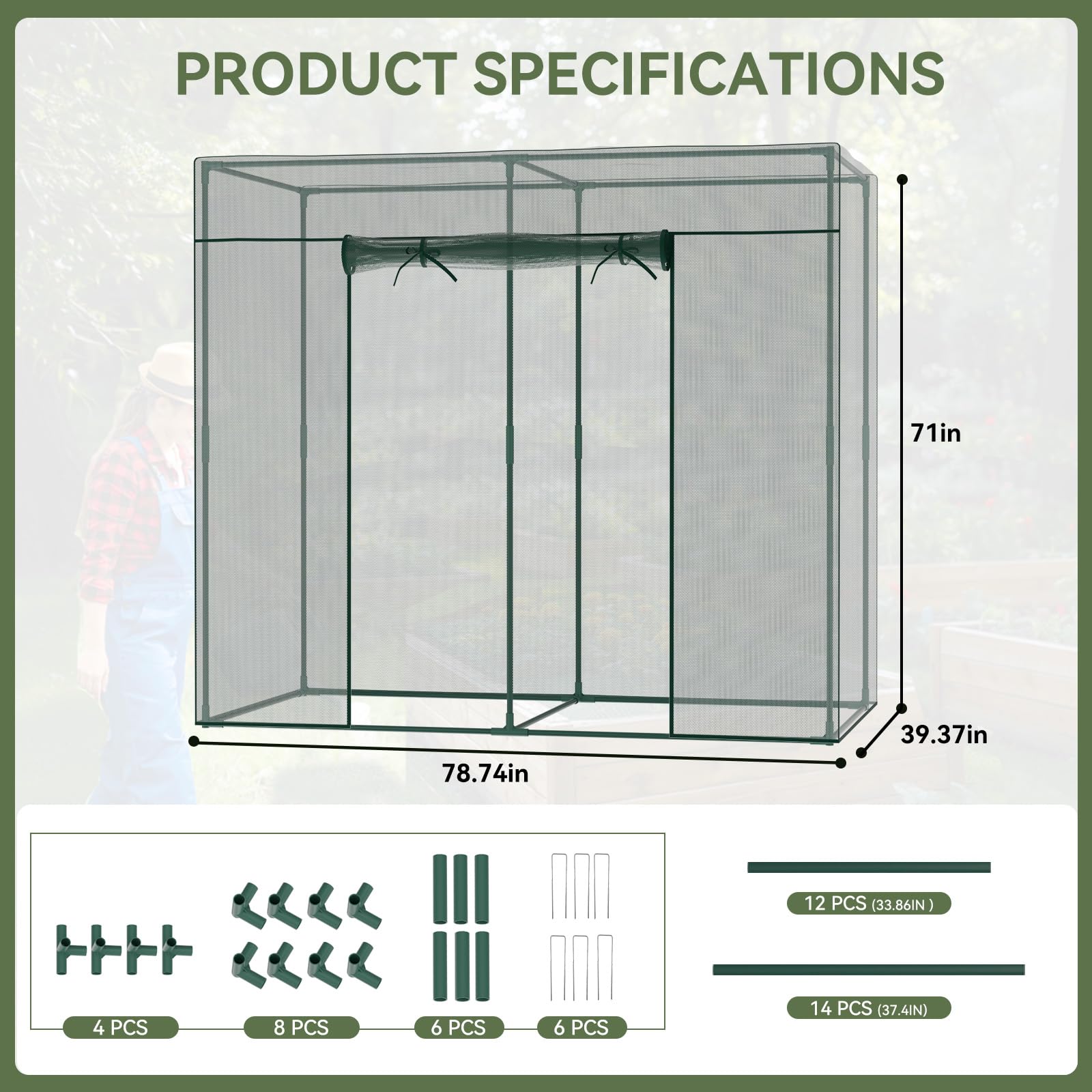 Amazon.com : Crop Cages for Garden Plant, 6.6x3.3x6 Ft Plant