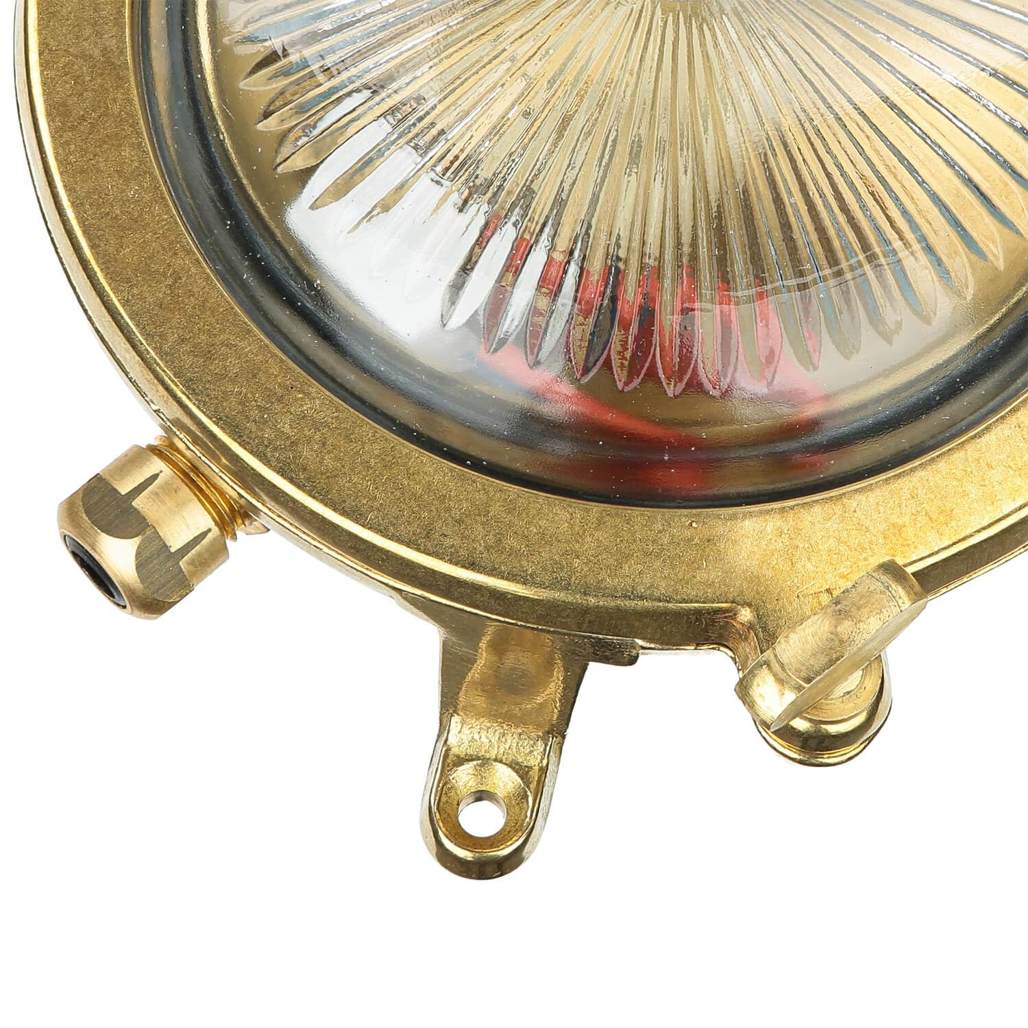 Buitenwandlamp messing Maritieme glazen kap kooi IP64 scheepslamp Buitenverlichting Robuust huiswandbalkon