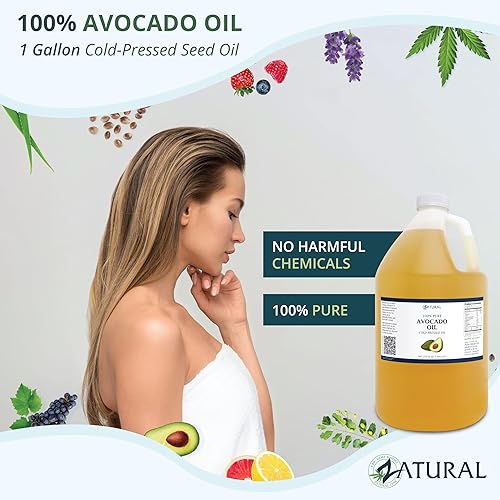 Vista 3 de Zatural Aceite de aguacate puro prensado en frío (1 galón)