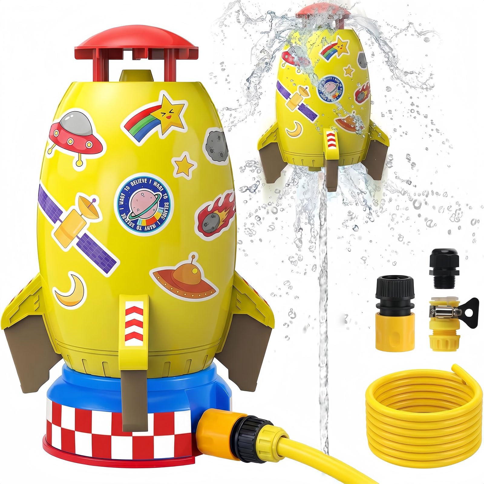 Giochi Acqua Bambini - Lanciarazzi ad Acqua per Giardino e Prato, Regalo di Compleanno per Bambini e Bambine da 3 a 14 Anni