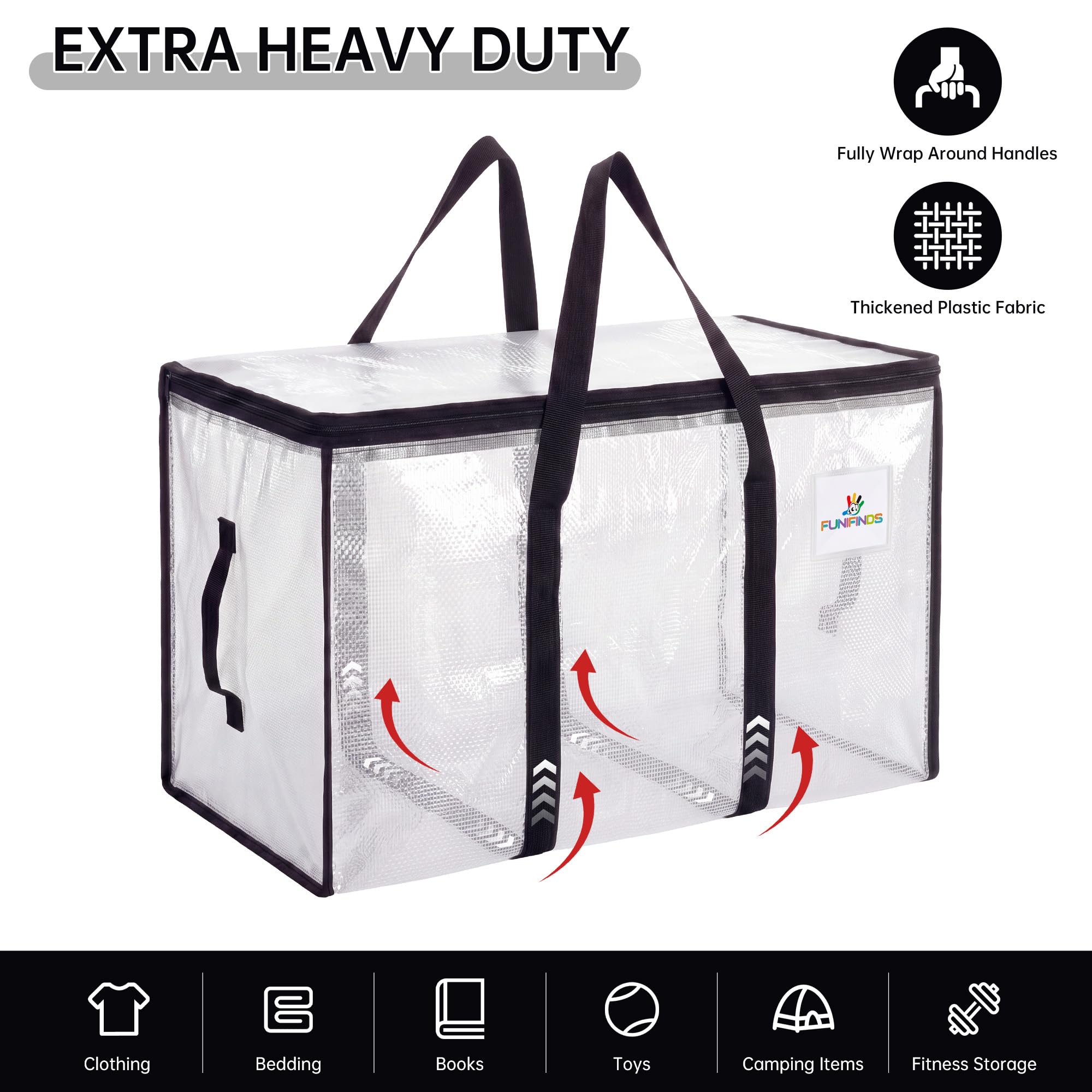 Extra Large Moving Bags - Durable Storage Containers -2 Extra Large Moving Bags - Durable Storage Containers -2