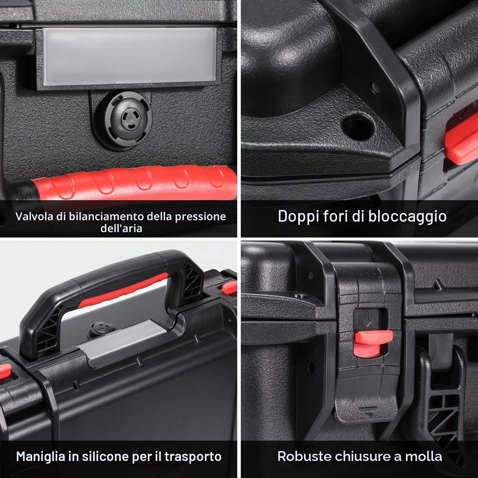 AMAZEAR Custodia Waterproof Hard per Mini Dischi Starlink, compatibile con Supporti, Alimentatori, Cavi e Accessori, Nero