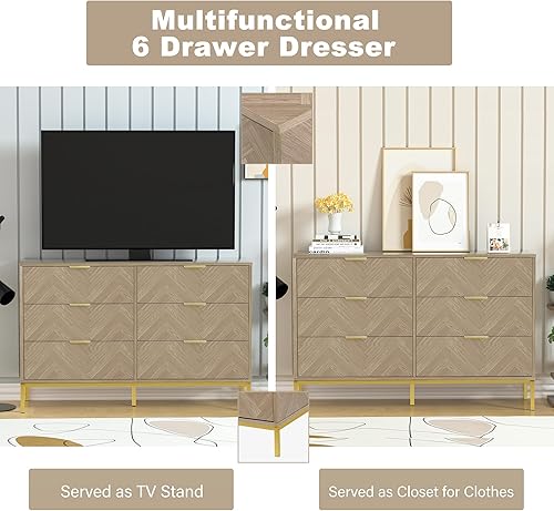 Miniatura 7 de Anmytek Armario moderno para bufé, armario de roble natural con 2 puertas y estante ajustable, gabinete de almacenamiento espacioso para sala de