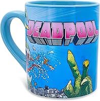 Vista 2 de Deadpool Marvel Comics Best Mug Ever - Taza de café sin BPA para expreso, té, cacao, capacidad para 14 onzas