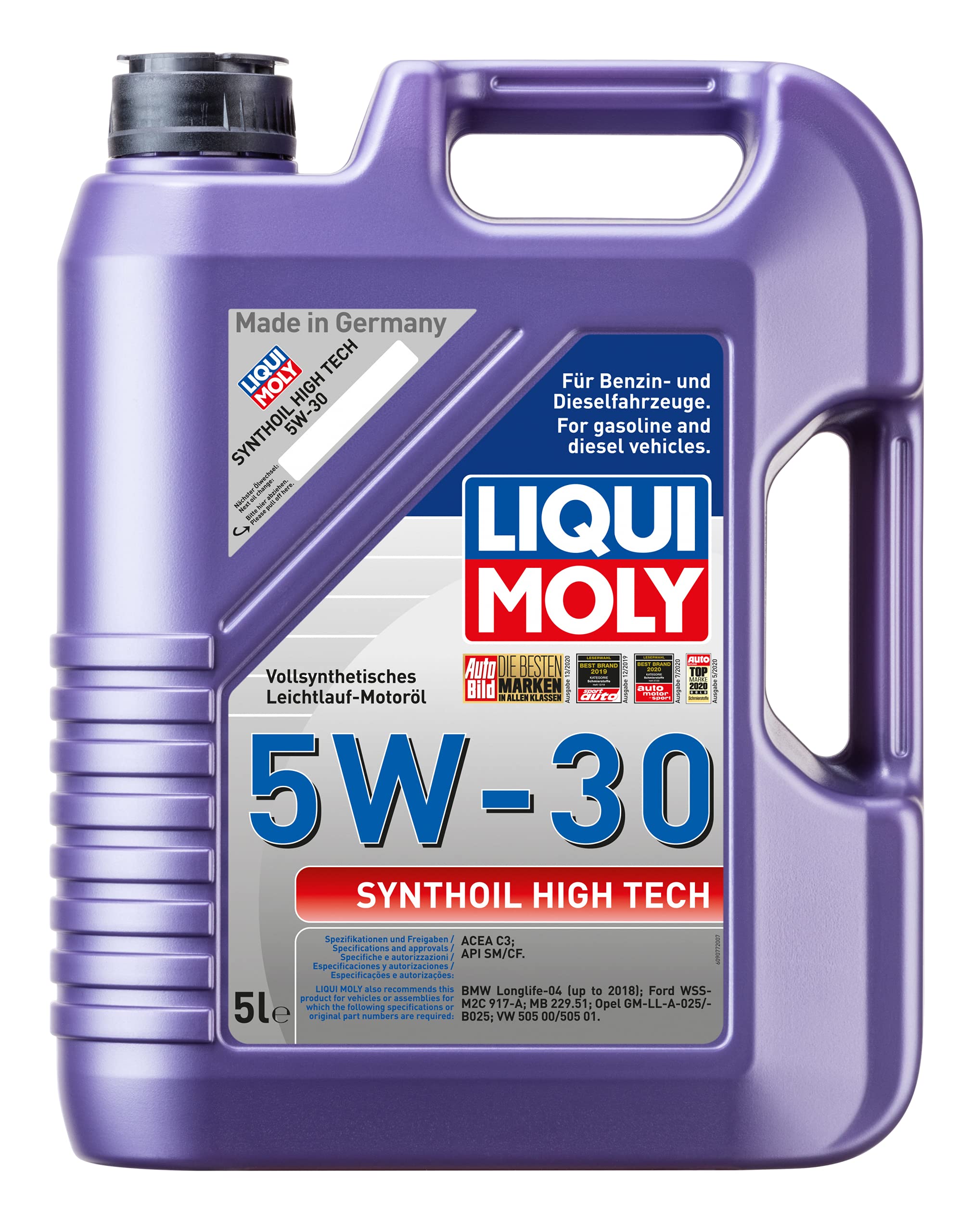 Liqui Moly Synthoil Yüksek Tec Motor Yağı 5W-30 5L