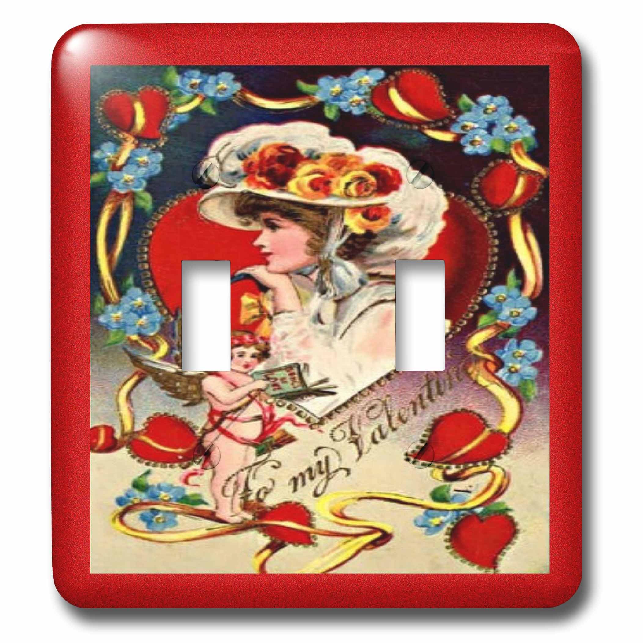 Interruptor doble para mujer placa decorativa pared 3dRose Lsp_8087_2