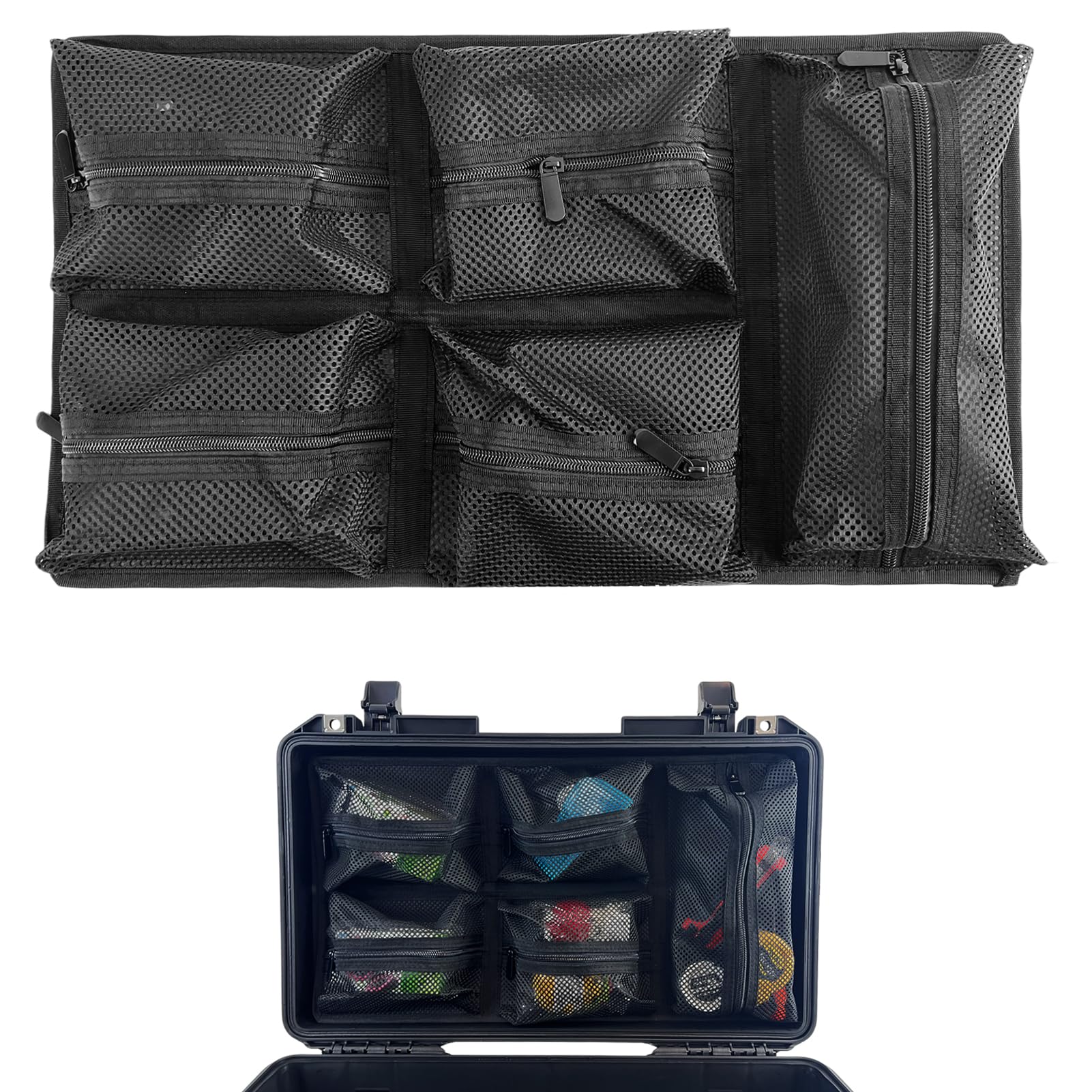 LAFENLIN Lid Organizer for Pelican 1535 Case, Hook &amp; Loop (Screws Inc.)