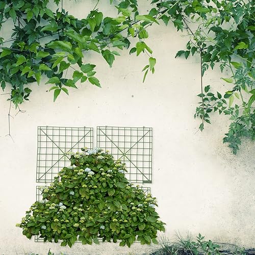Miniatura 8 de 8 paneles de rejilla de flores artificiales, marco de pared de flores, arcos de pared, telón de fondo, marcos de valla de plástico para decoración