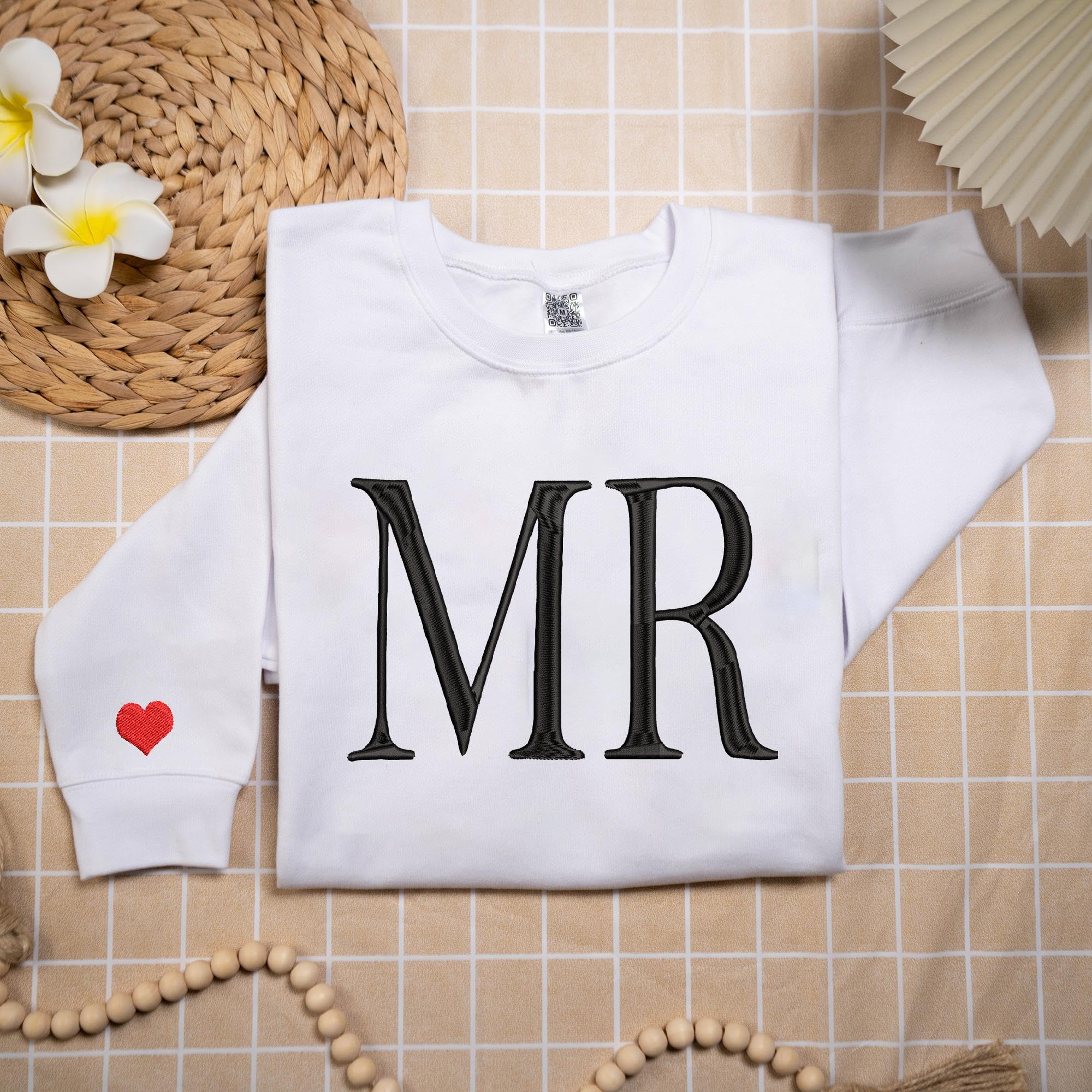 Condition photo showing New/Like New for Custom Embroidered Matching Couple Sweatshirt Mrs and Mr Sweatshirt for Women Gift Christmas Valentine Day 1245