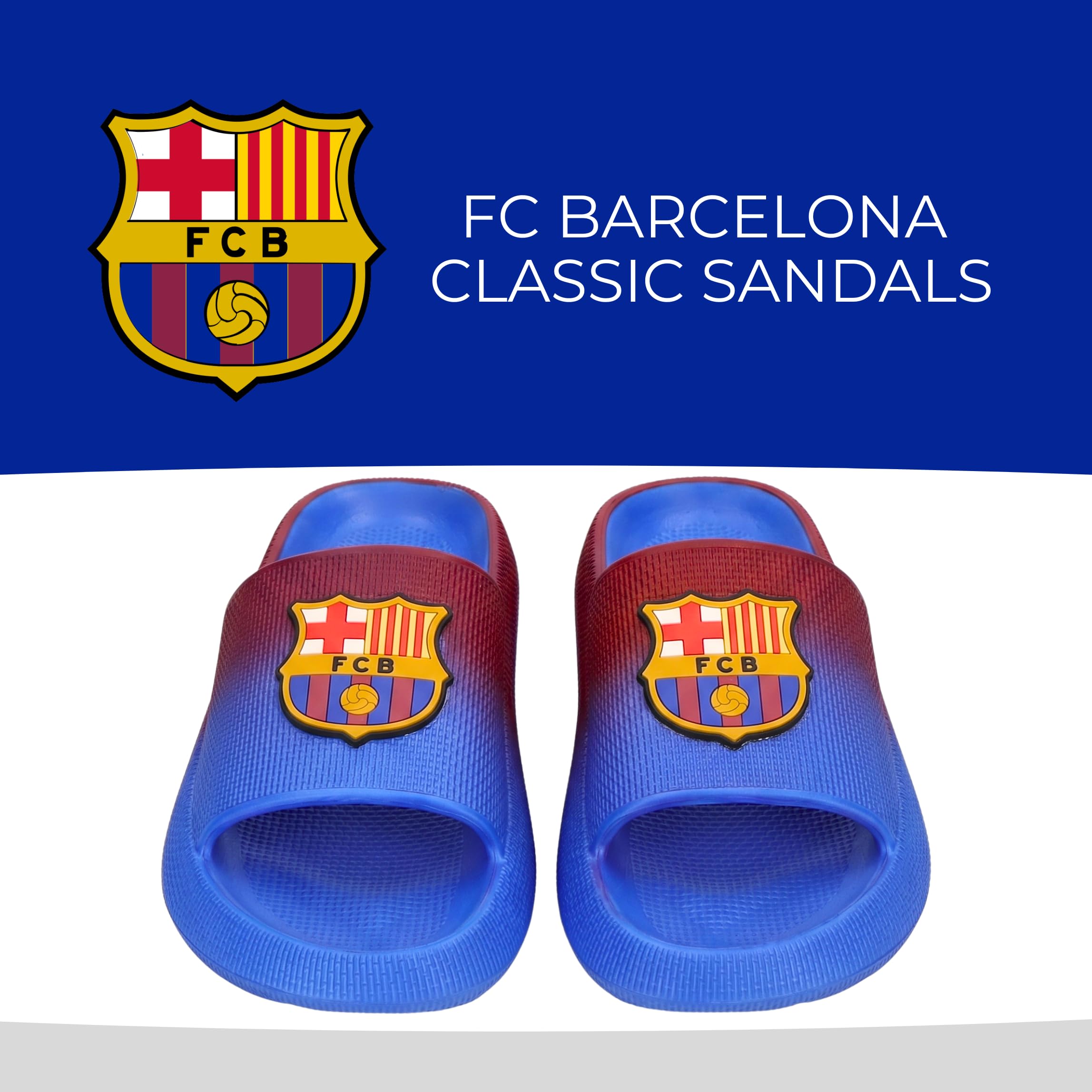 FC Barcelona Herren Sandalen, Sommer-Clogs für Jungen, Größen EU 36 bis 45