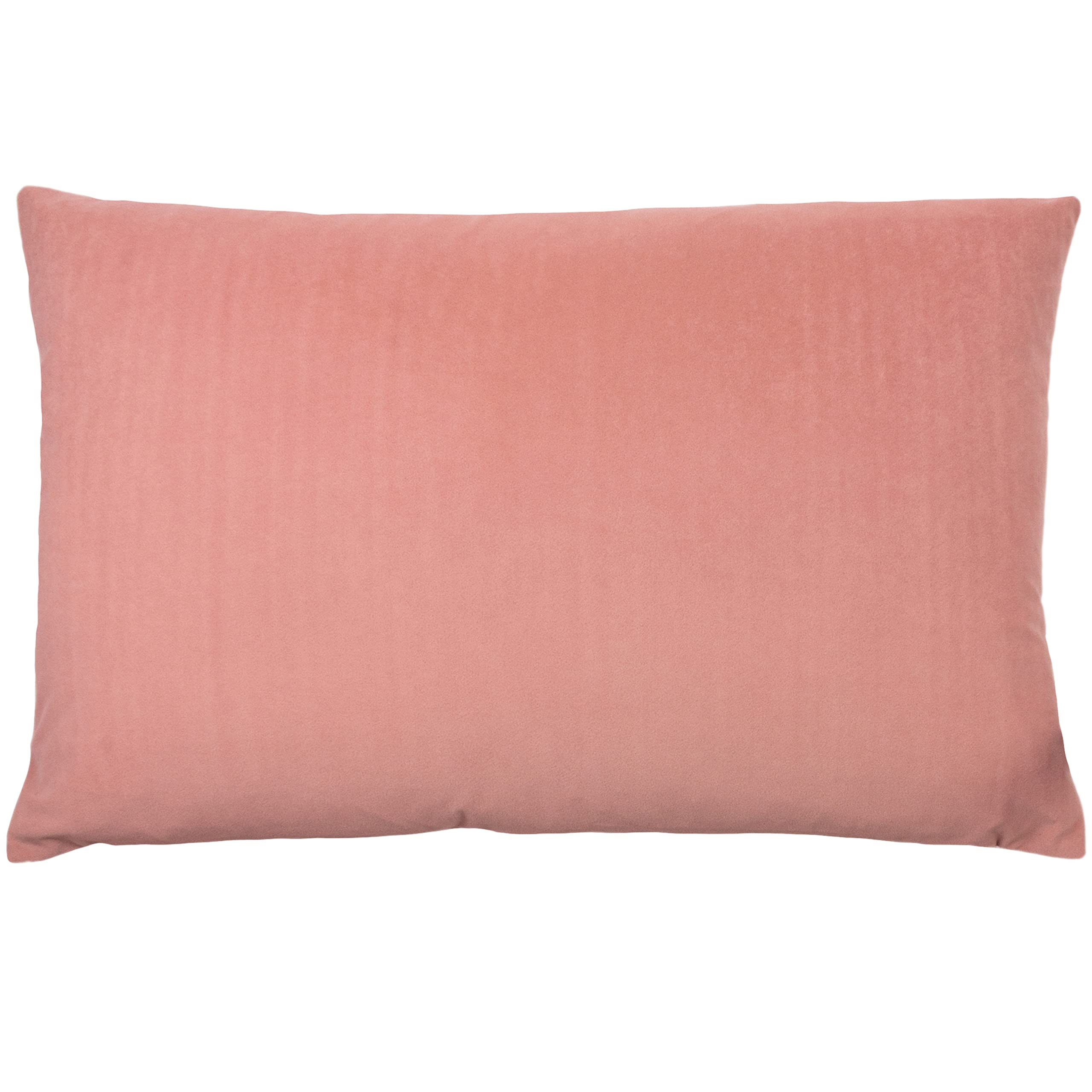 Furn Contra Soft Velvet Contrast Coloured Reverse Cushion in Pink | Size: 40cm x 60cm