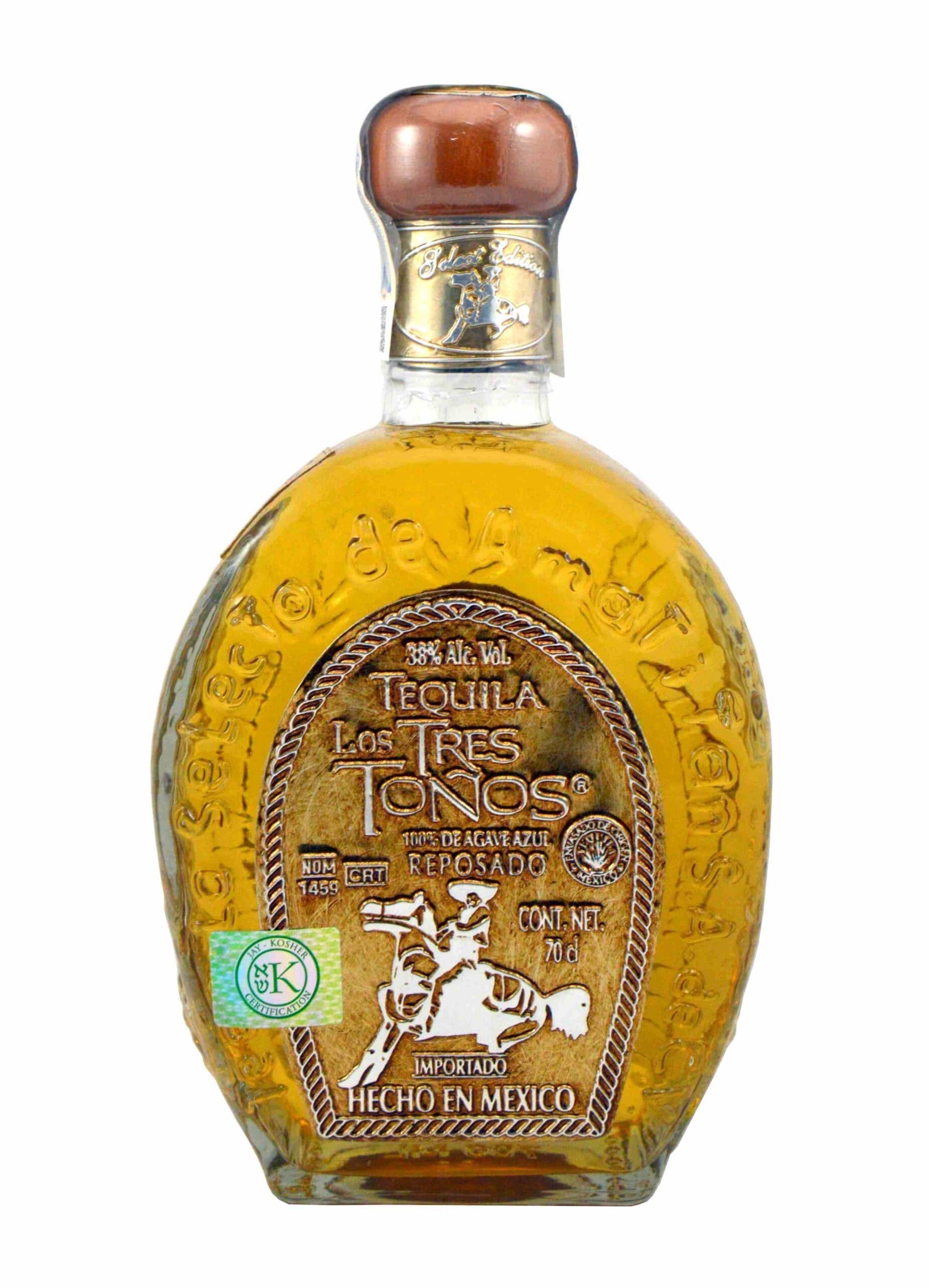 Los Tres Tonos REPOSADO Tequila 38% Vol. 0,7l : Amazon.es