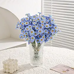 Buquê de flores artificiais com 6 hastes para decoração de festa de jardim