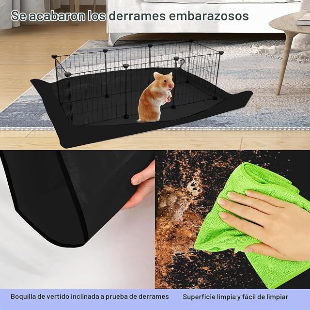 Foto 4 de 6 de AURIVEE Tapete Impermeable para corralito de Mascotas 150x100cm