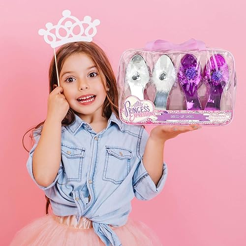 Miniatura 2 de Expressions - Paquete de 4 zapatos de realeza de vestir con tacones en bolsa de transporte se adapta a zapatos de niños pequeños talla 7-10