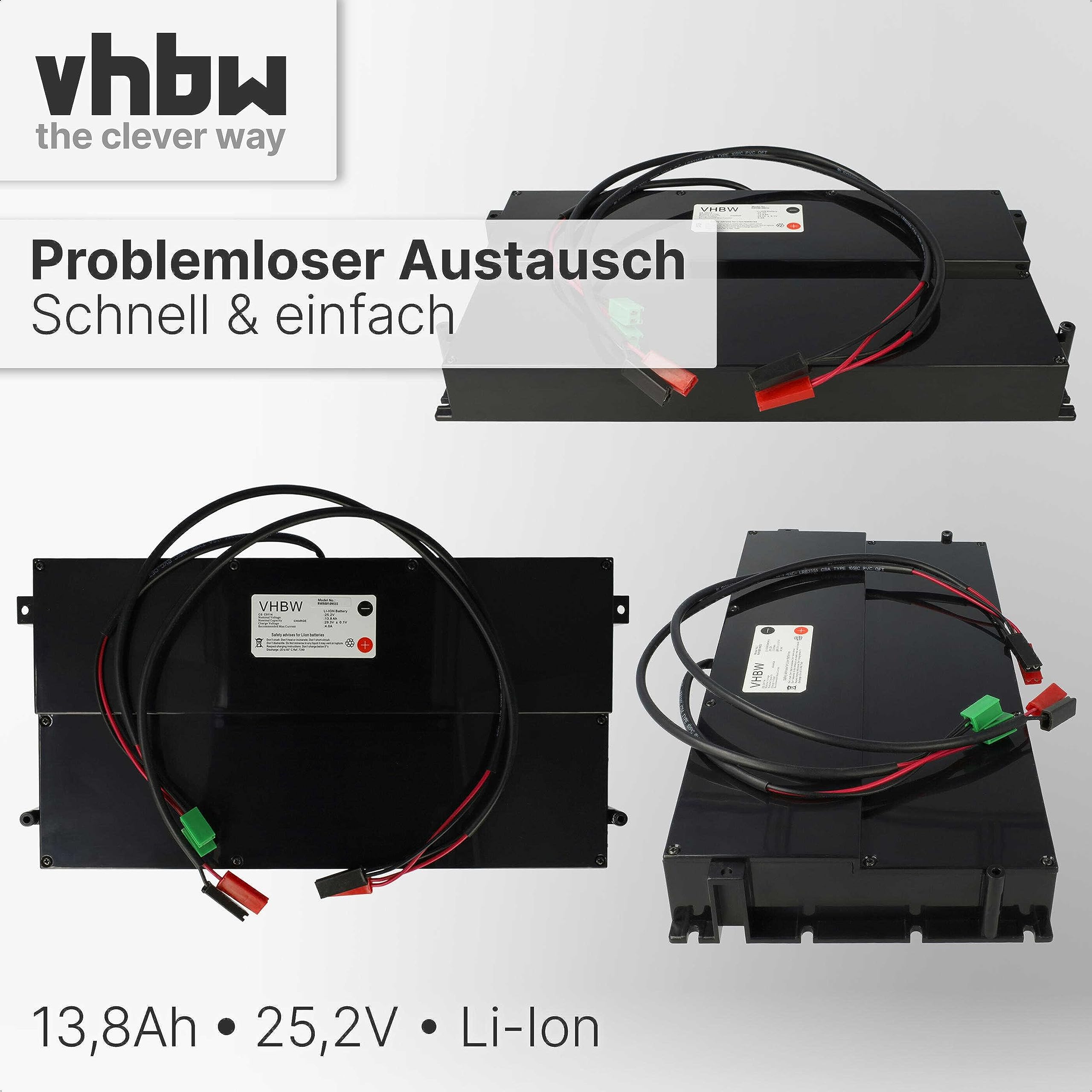 vhbw Batería Compatible con Stiga 1126-9121-01 Robot cortacésped cortacésped 13800mAh 25,2V Li-Ion