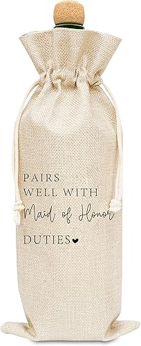 Miniatura 7 de Eyouyeqi Bolsas de vino de regalo para inauguración de la casa, bolsa de regalo de lino de algodón con cordón ajustable, regalos de casa nueva para