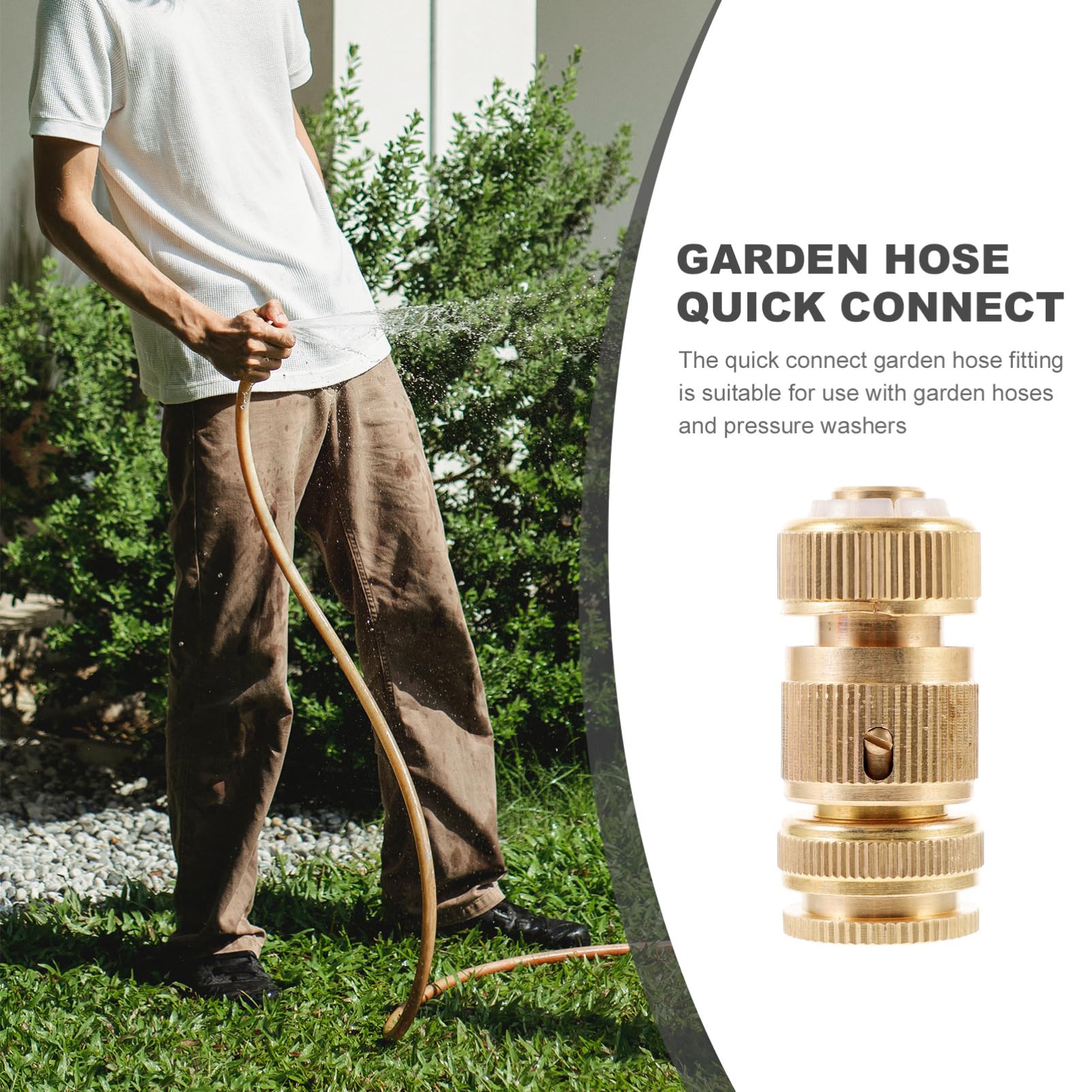 Ciieeo 5paia Raccordo Rapido per Tubo da Giardino da Connettore per Irrigazione e Lavaggio Resistente alla Corrosione e Facile Installare