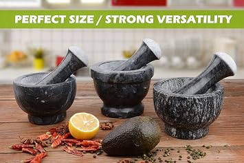 Tianman Marble Replacement Pestle 5.9 Length Polished,(Black Marble)
