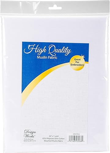 Miniatura 1 de Tobin muselina blanqueada 1 yarda, blanco