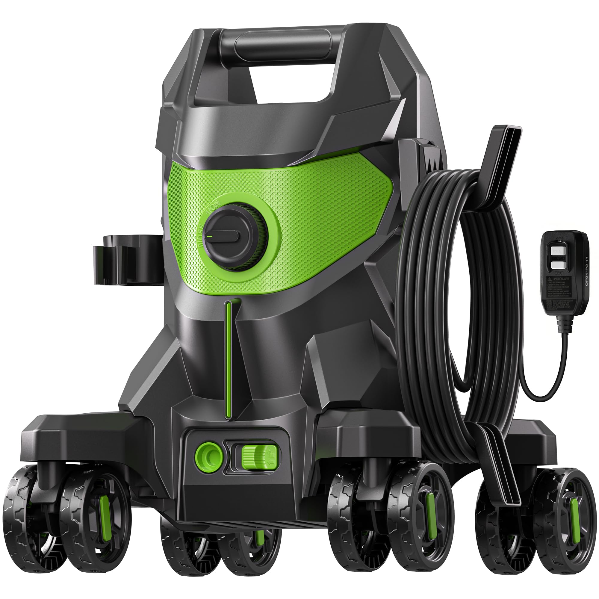 Pressure Washer, Power Washer 5000PSI 3.0GPM with 35FT GFCI Cord, 4 Lockable Wheels & 4 Quick Connect Nozzles + Foam Cannon, High Pressure Cleaner for Car/Driveway/Patio/Fence(Grey