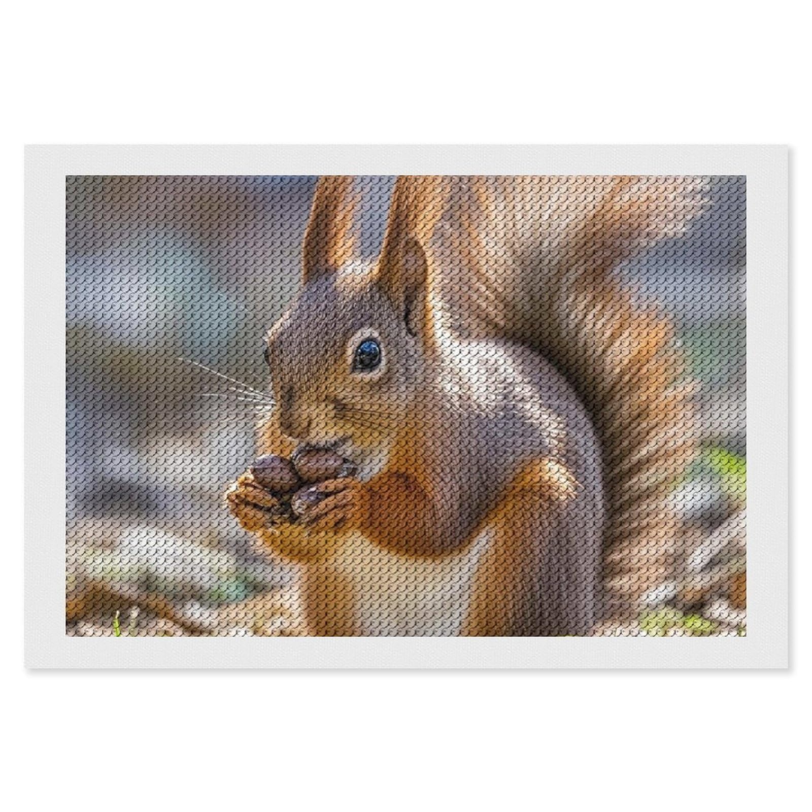 Cute Squirrels Diamond Painting Kits for Adults, DIY 5D Diamond Painting Kits for Beginners, Round Full Drill Diamond Dots Paintings, Diamonds Pictures Gem Art for Crafts Home Decor 8"x12"